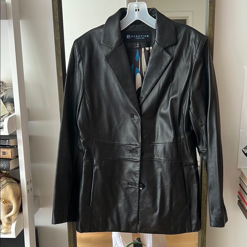 Kenneth Cole Women's Black Leather Jacket